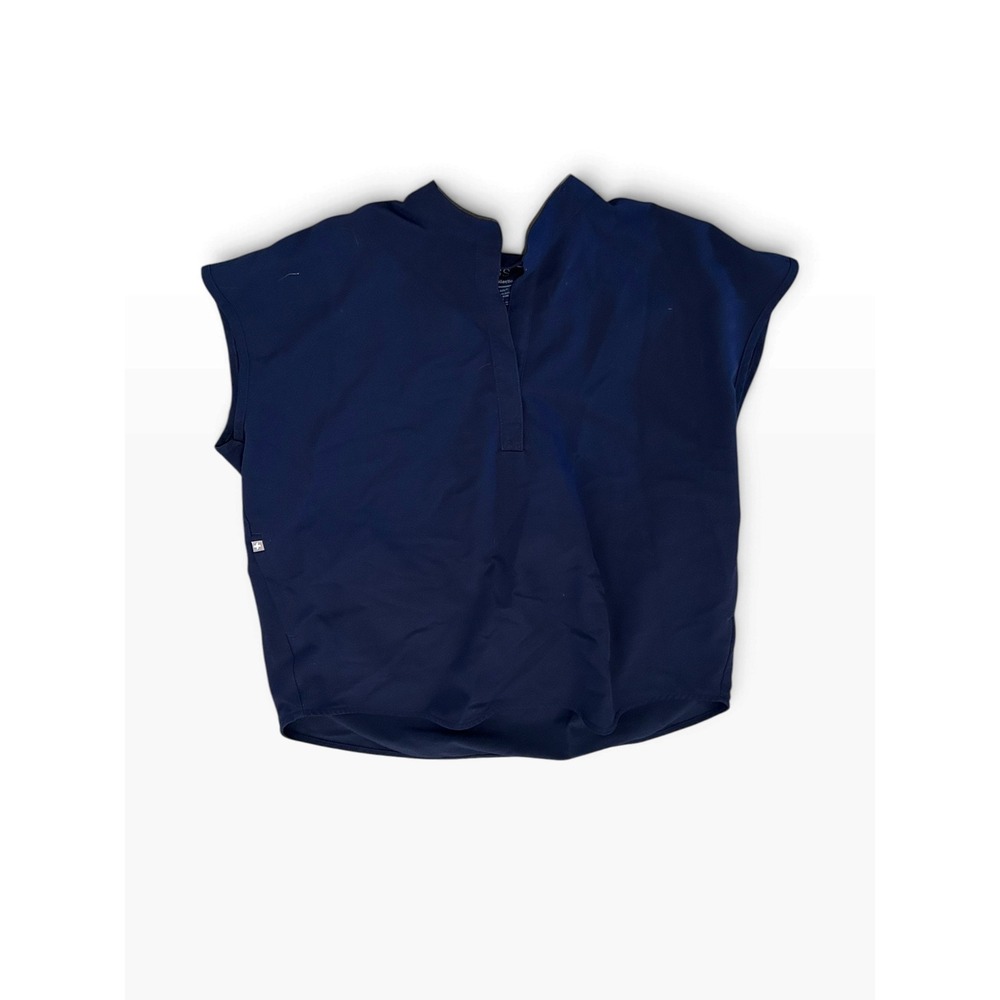 FIGS Technical Collection Navy Blue Rafaela Scrub Top Size Large